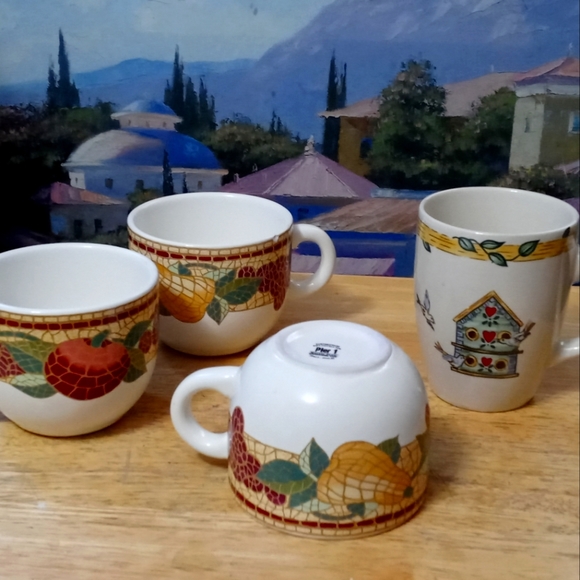 Pier 1 Dining Pier One Stackable Coffee Mugs Set Of 3 Thompson